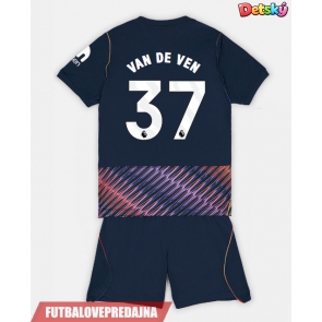 Lacne Dětský Futbalové dres Tottenham Hotspur Micky van de Ven #37 2026-27 Krátky Rukáv - Preč (+ trenírky)